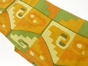 幾何学模様織出し名古屋帯